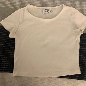 Princess Polly White basic crop tee
